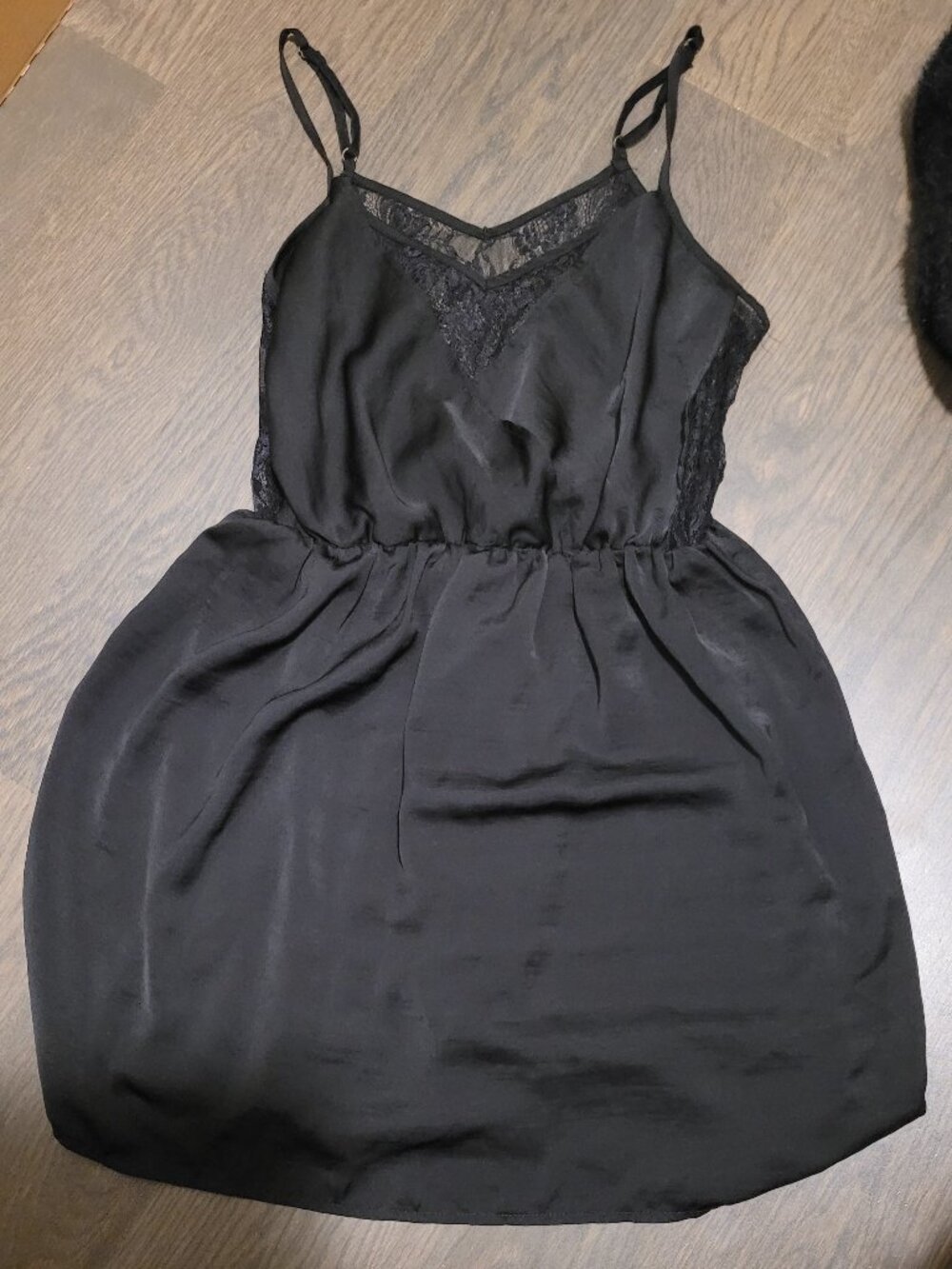 (2 for $12) Forever 21 Black Mini Dress with Lace Overlay